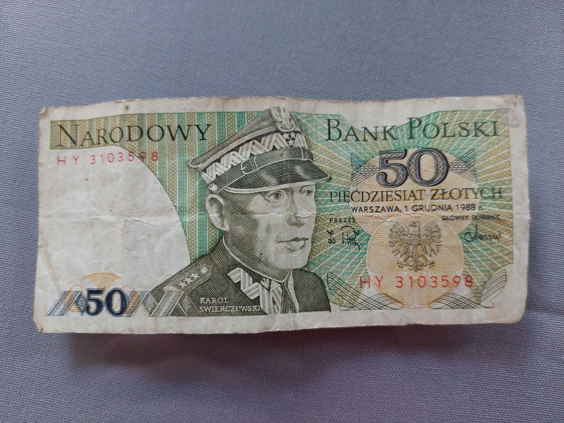 Banknot PRL Świerczewski 50zł seria HY