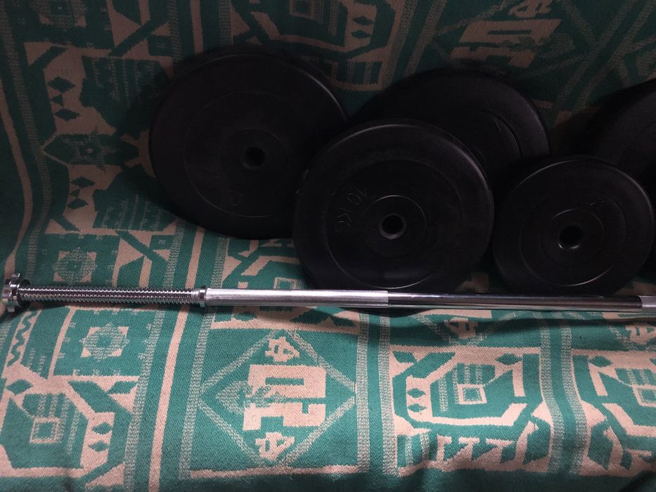 Гриф сталевий з дисками