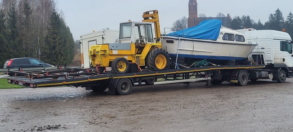 Transport jachtów motorówek domków holenderskich sprzętu rolniczego