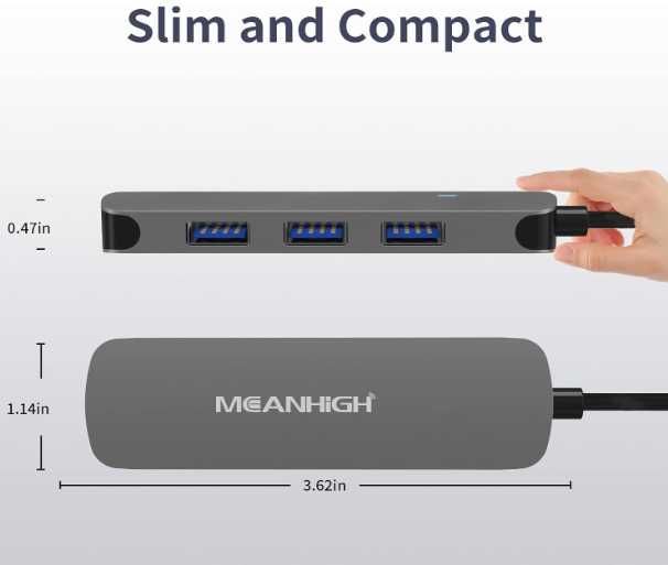 Hub USB C 4-portowy MEANHIGH