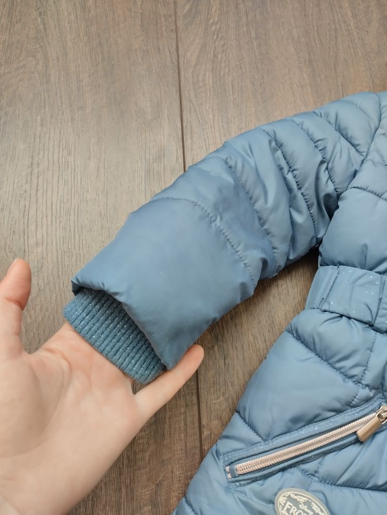 Продам теплу куртку пальто Frozen на зріст 104+ шапка на флісі в подар
