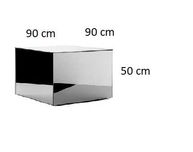 Lustro kostka/ lustrzany stolik / Stolik z lustra 90x90x50 &  90x90x26