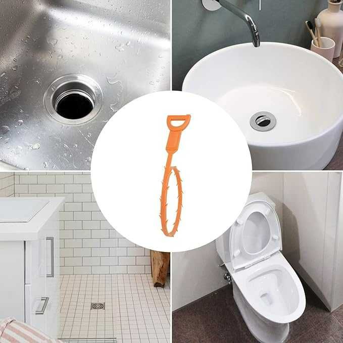 12 x Wąż do udrażniania odpływów 50cm elastyczny Amazon Basics