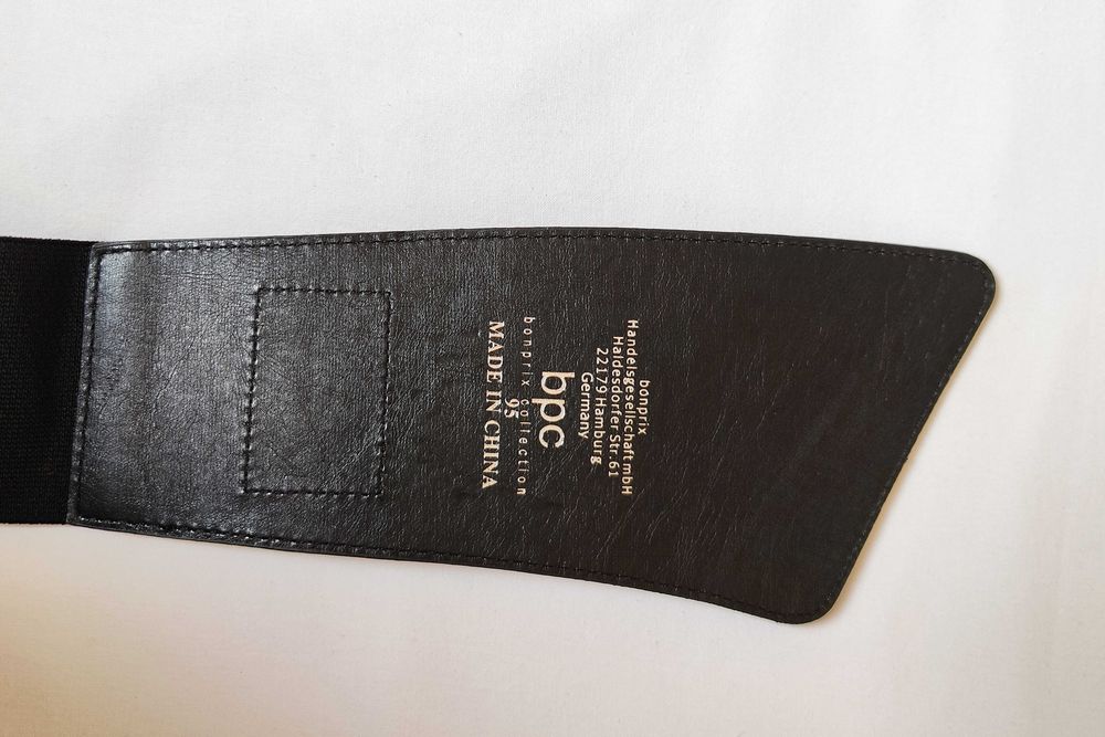 Skórzany Pasek Damski - Szer 9 cm, Dł 100 cm - Rozciągany. Nowy