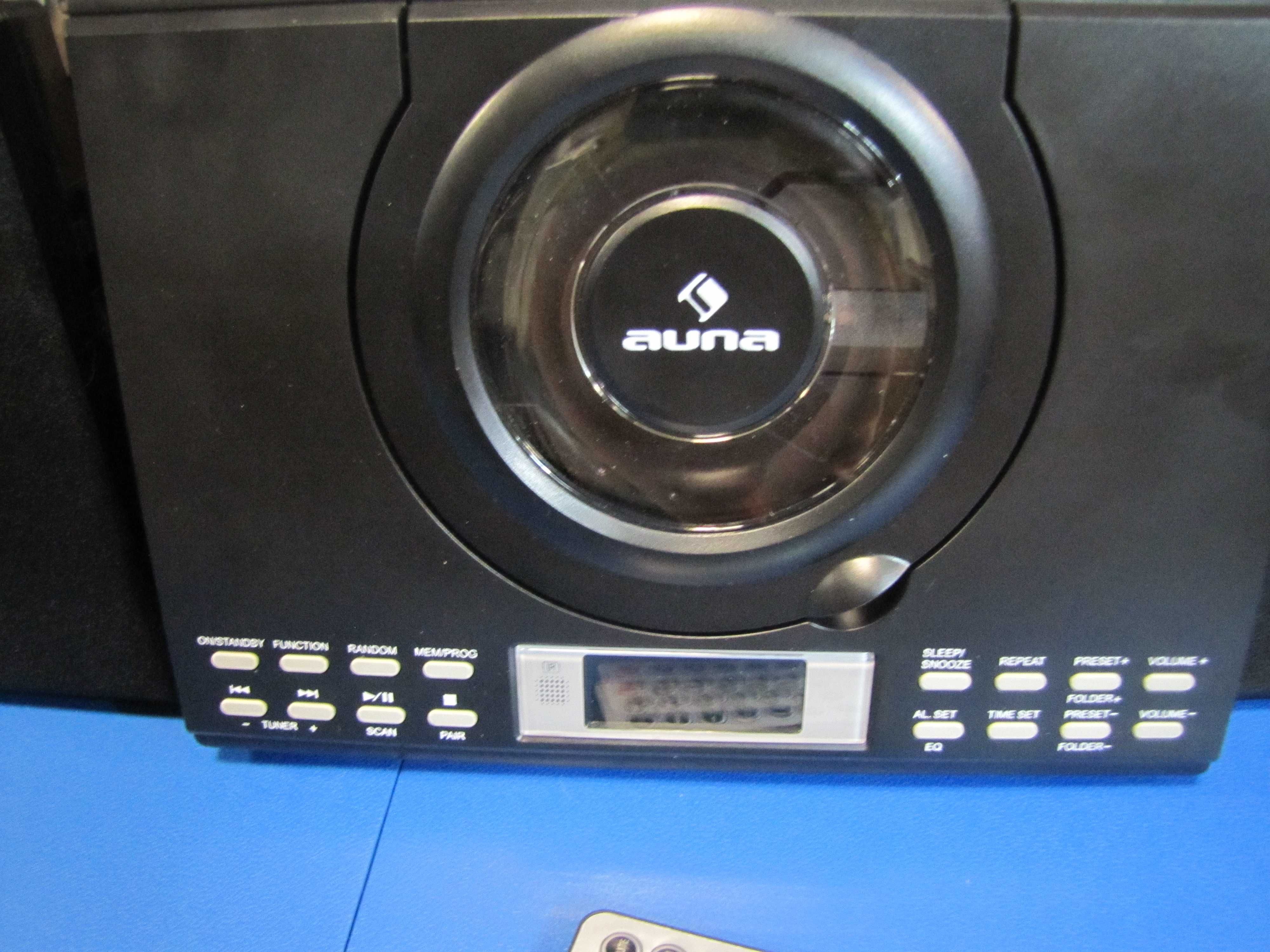 Wieża miniwieża stereo radio CD Bluetooth port USB pilot  Auna Wallie