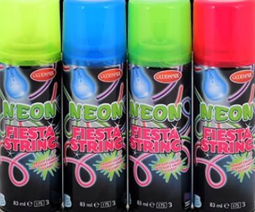 Serpentyna W Sprayu Zestaw Spray Neonowa String 4S