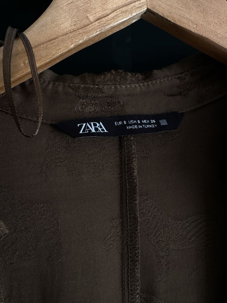 Платье рубашка сафари zara