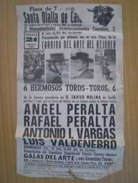 Cartaz tourada Plaza de Toros de Santa Olalla 1981