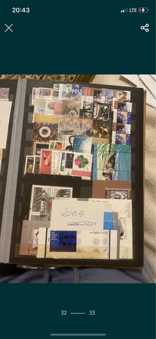 znaczki komplet 2009, 2010 czyste