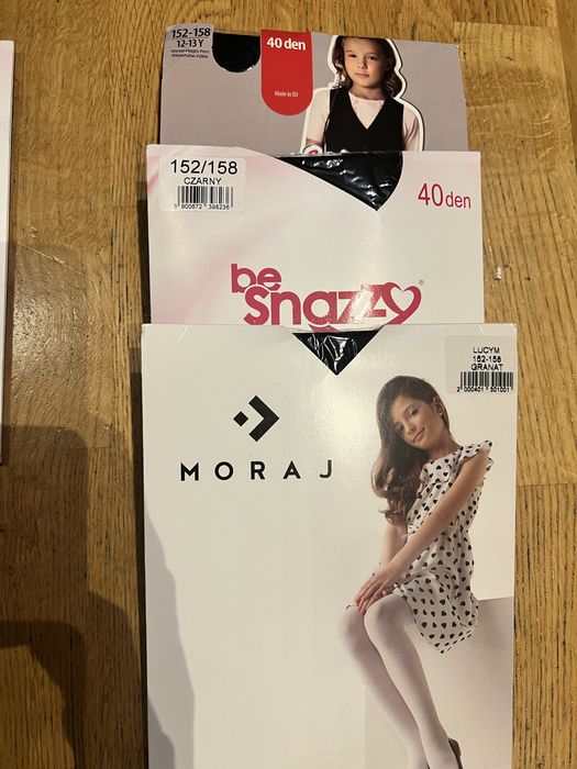 Rajstopy Smyk trzy sztuki czarne rozmiar 152/158 nowe. Inne rozmiary