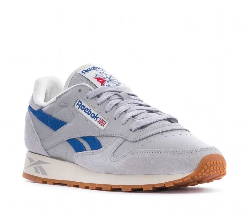 Кросівки Reebok Classic Leather Grey Blue Оригінал (Розміри та кольори