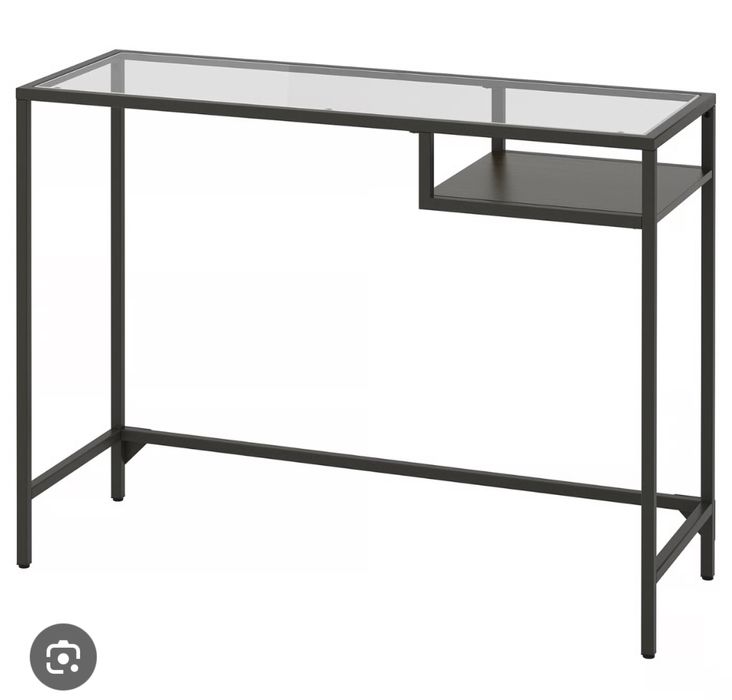 Consola secretária VITTSJO IKEA preto vidro