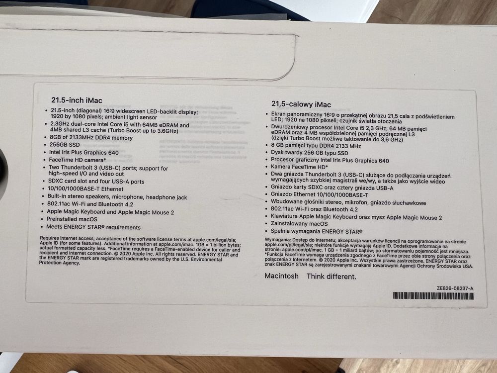 iMac 21,5 z 16 GB RAM COREL 20