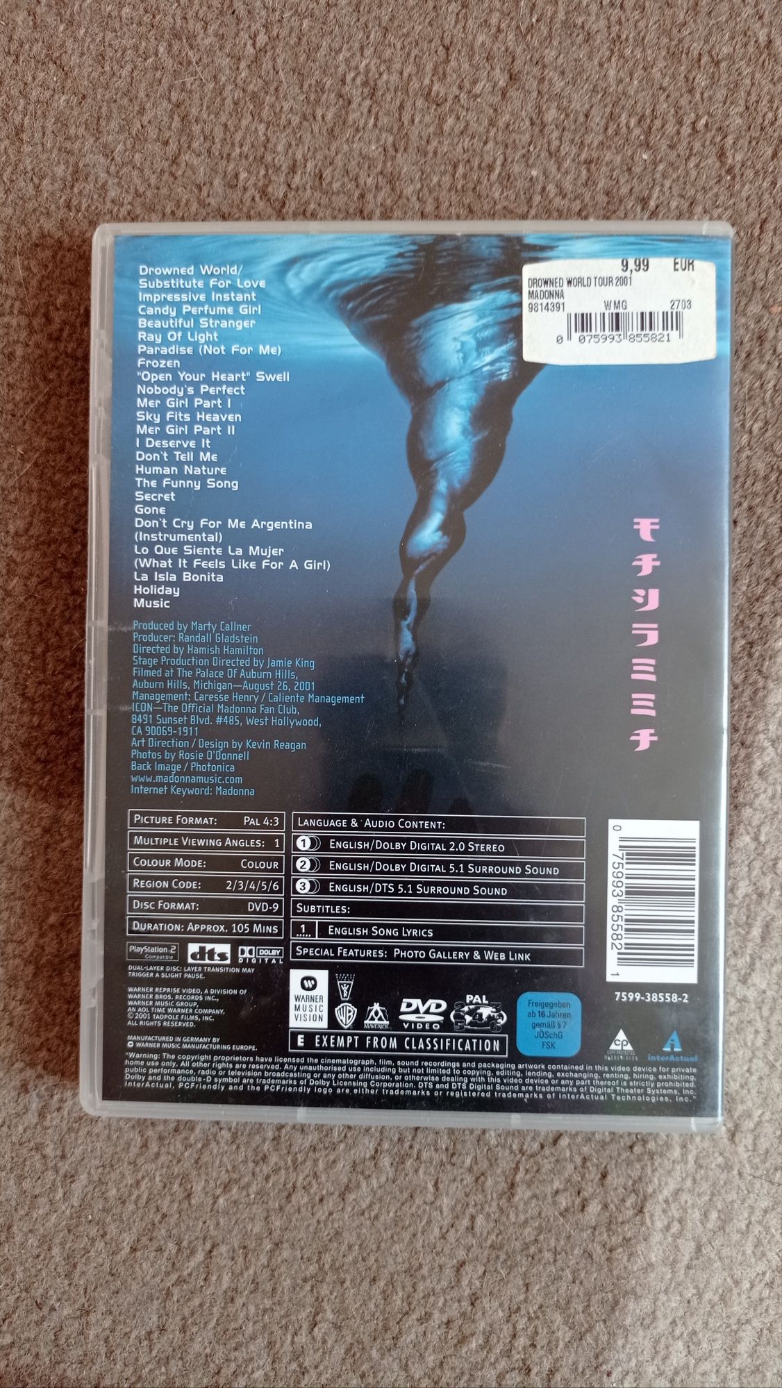 DVD Madonna Drowned world tour