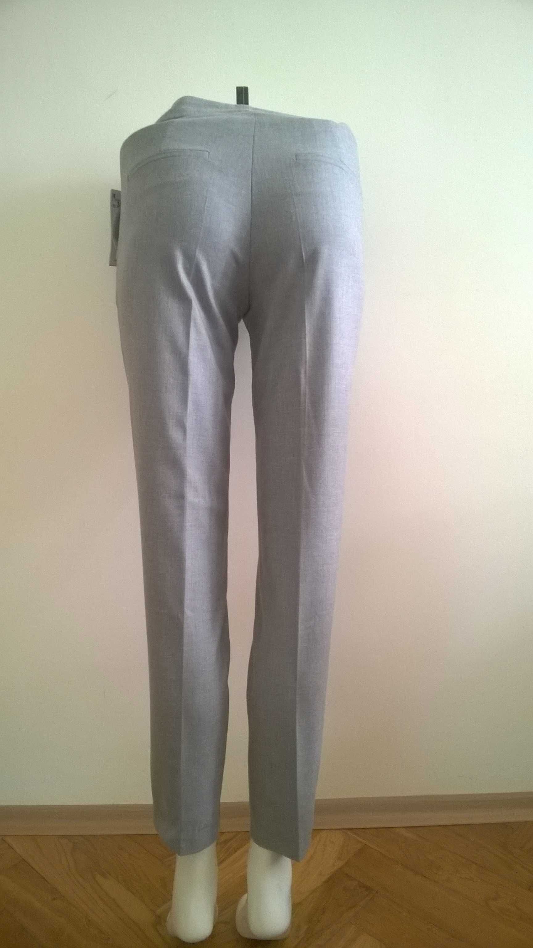 Spodnie damskie Reserved, nowe, szare z przeszyciami, r. 36