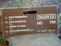 Faller 765 H0 - Balastro em cortiça / 6 x 50 cm = 300 cm