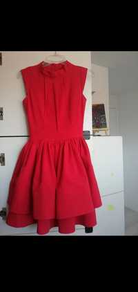 czerwona sukienka bal ósmoklasisty, studniówka, wesele
