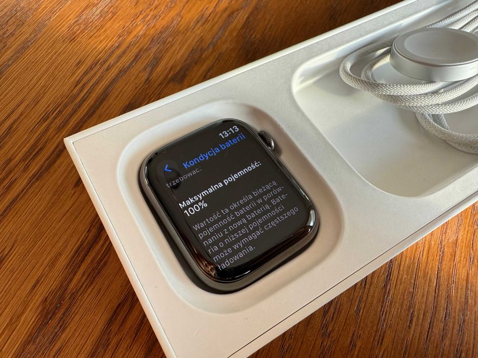 APPLE Watch Series 9 GPS + Cellular 45mm Stainless Steel Grafit A2984