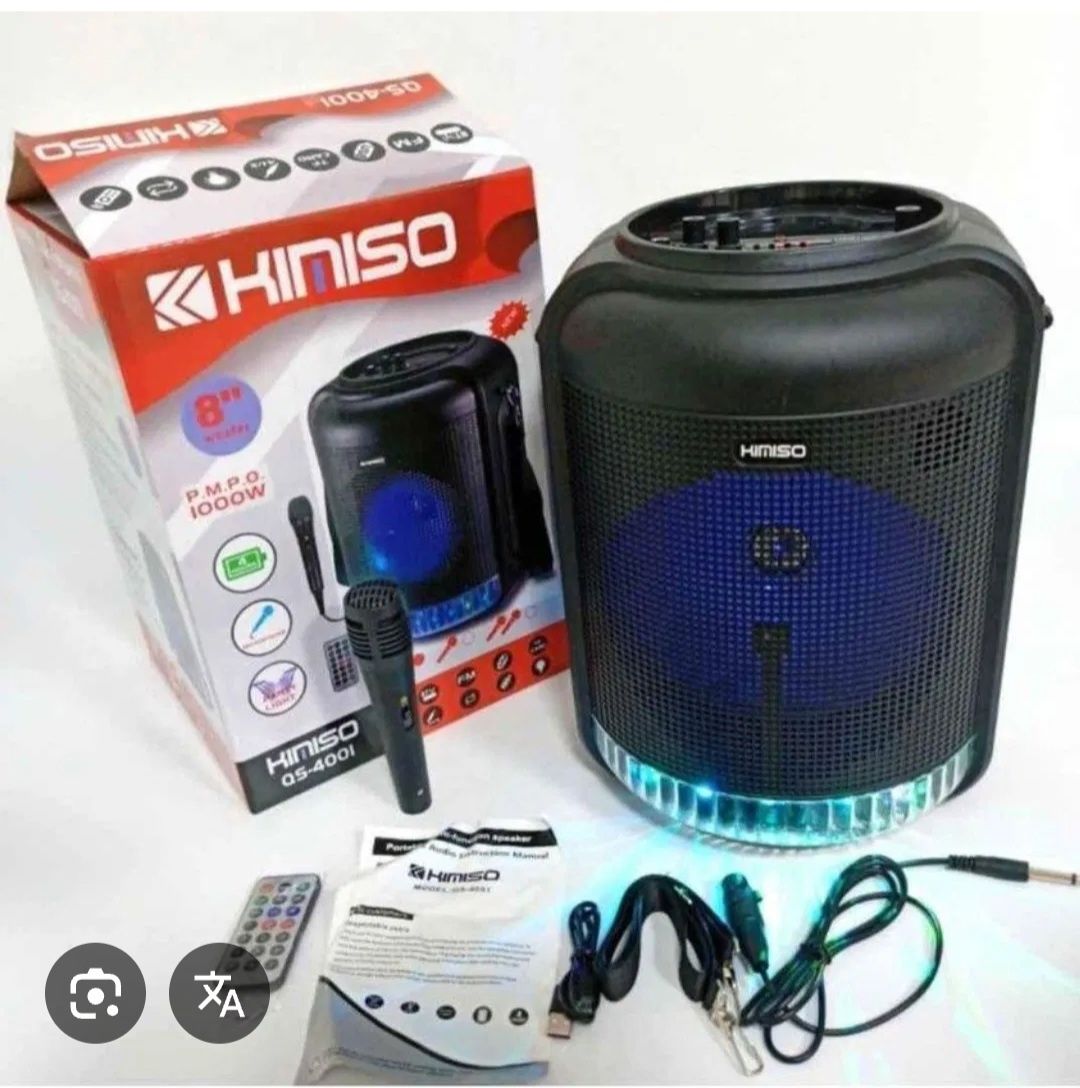 Coluna marca kiniso recarregável a bateria