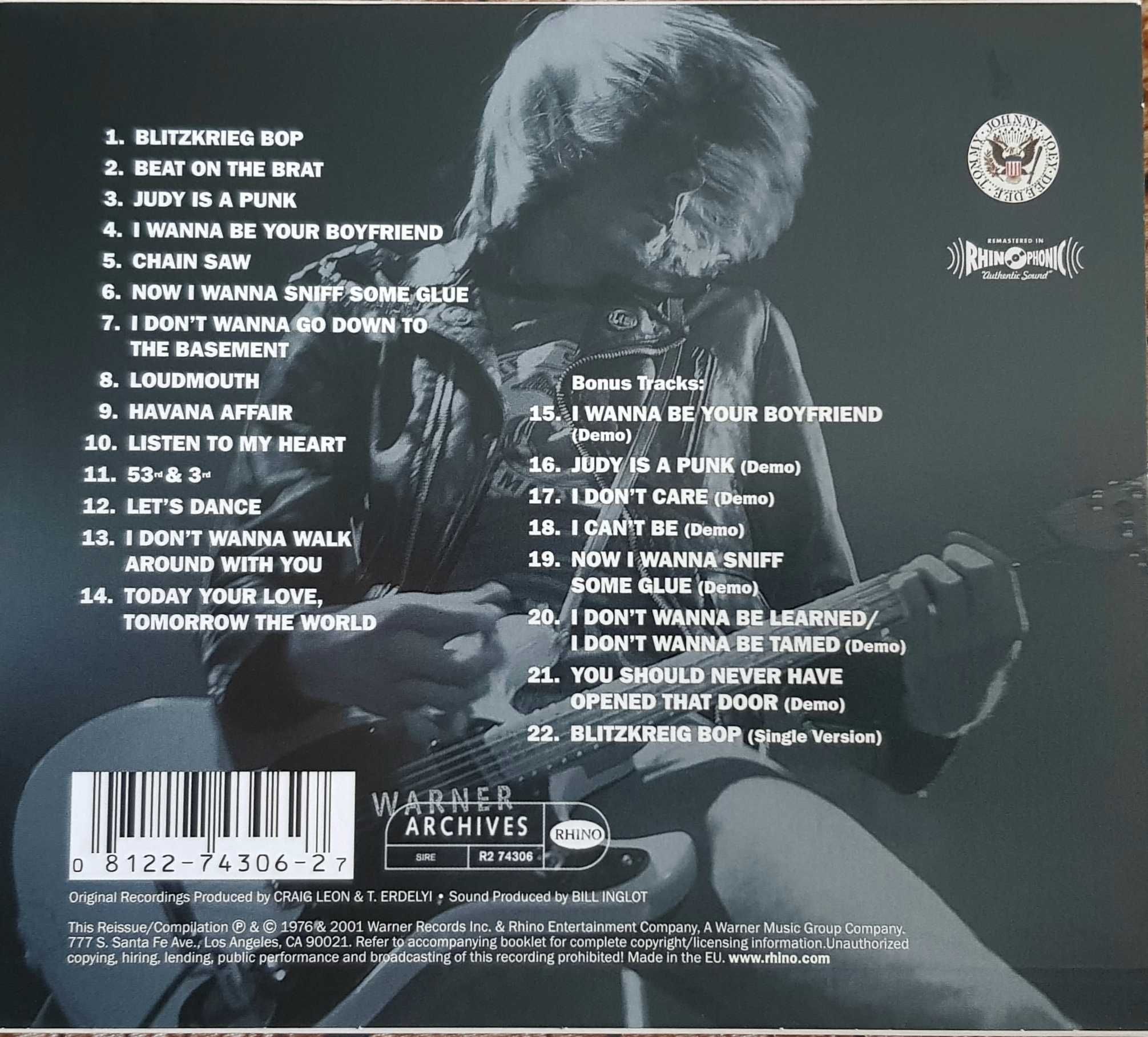 RAMONES  Ramones  CD  Punk Rock