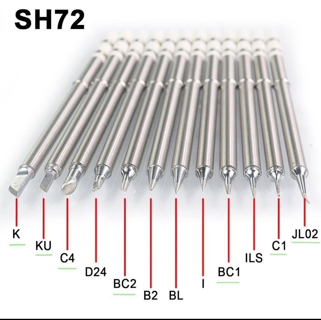 Жало до паяльника SH72, GD300, HS-01, T65: BC1/BC2, C1, C4, K/KU, JL02