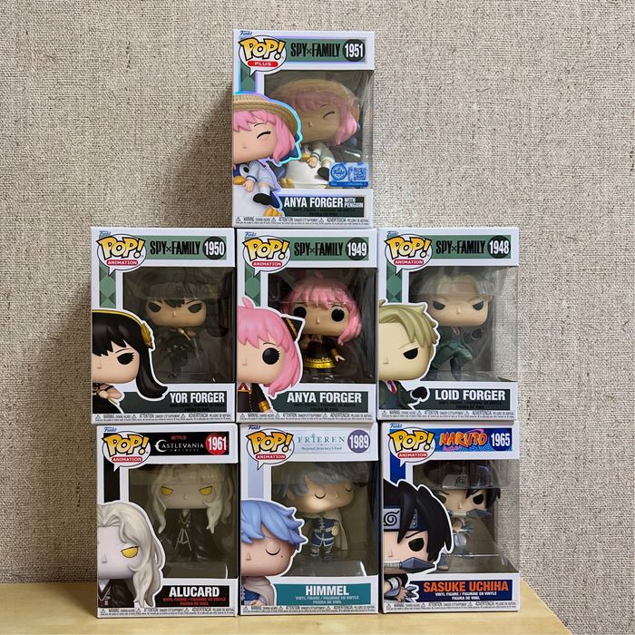Funko Pop Spy Family Alucard Frieren Himmel Sasuke Anya Forger