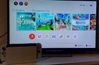 Nintendo Switch OLED stan jak nowy + 6 gier