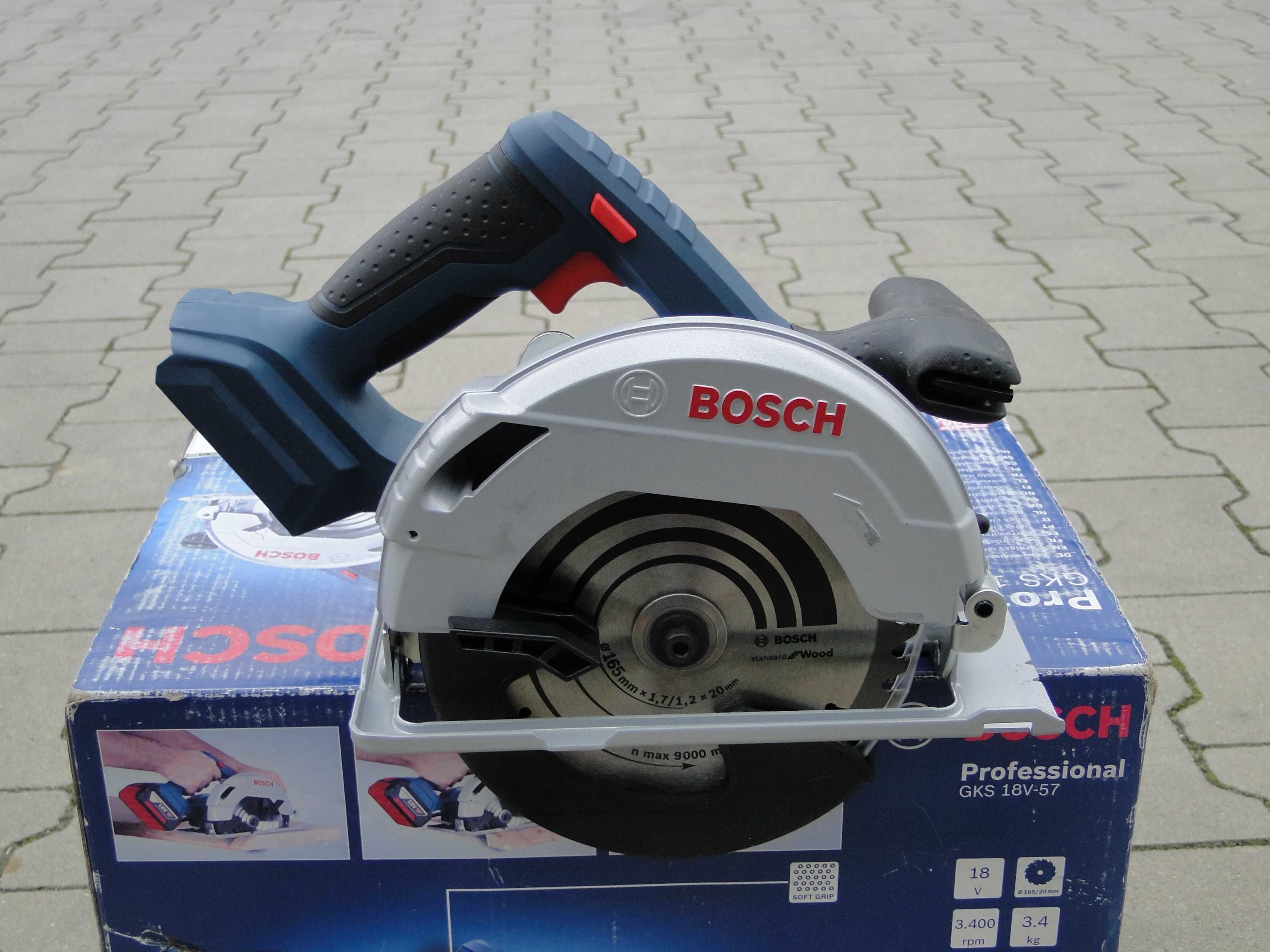 Pilarka tarczowa piła akumulatorowa body AKU BOSCH GKS 18V-57 18V Nowa