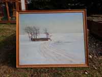Obraz Huberta Borysa, zimowy pejzaż