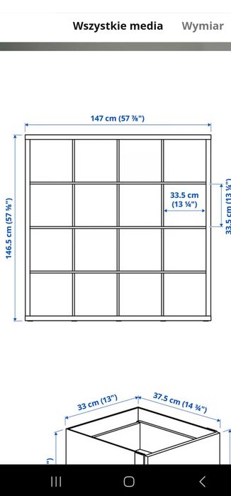 Regał Kallex Ikea 4x4