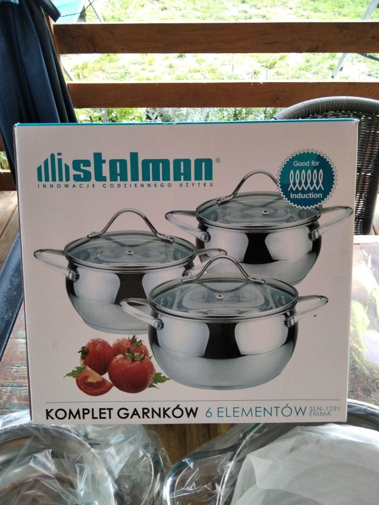 Komplet garnków 6 elementów