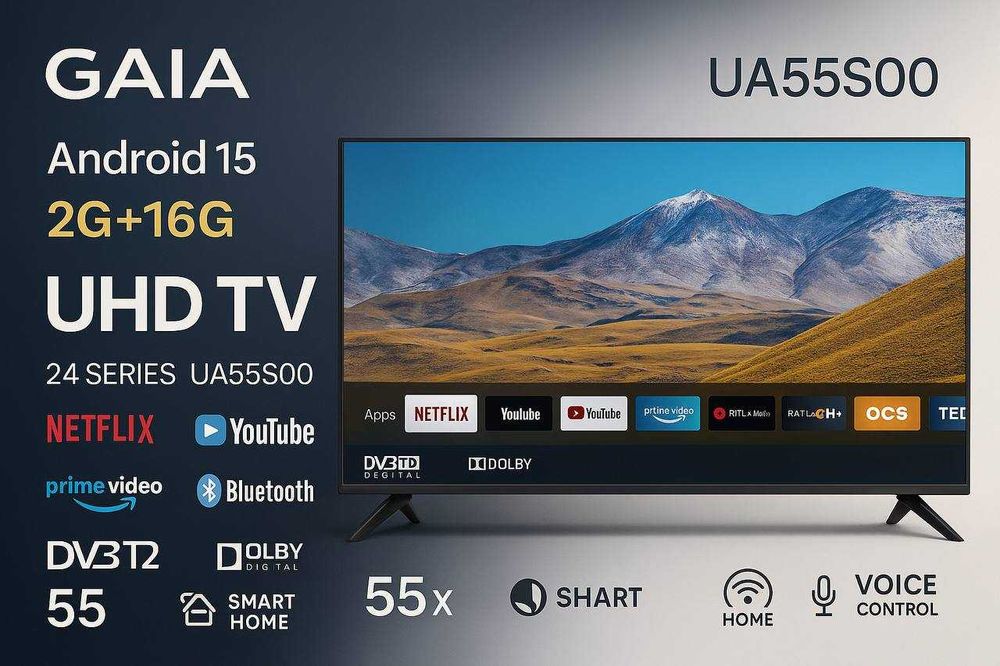 Телевизор 24"32"34"42"45"55"60" Smart TV WIFI  Смарт UHD TV android 15