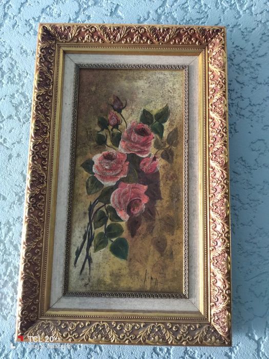 Belo quadro com motivos de rosas