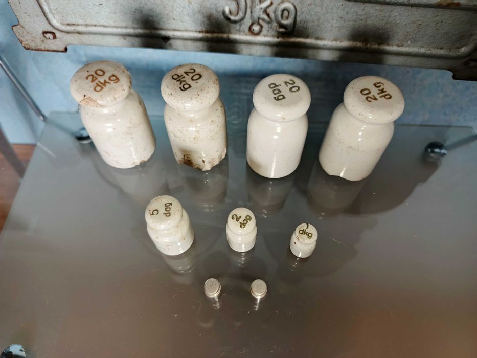 Waga szalkowa sklepowa super stan, kompletna + odważniki 1kg 2kg