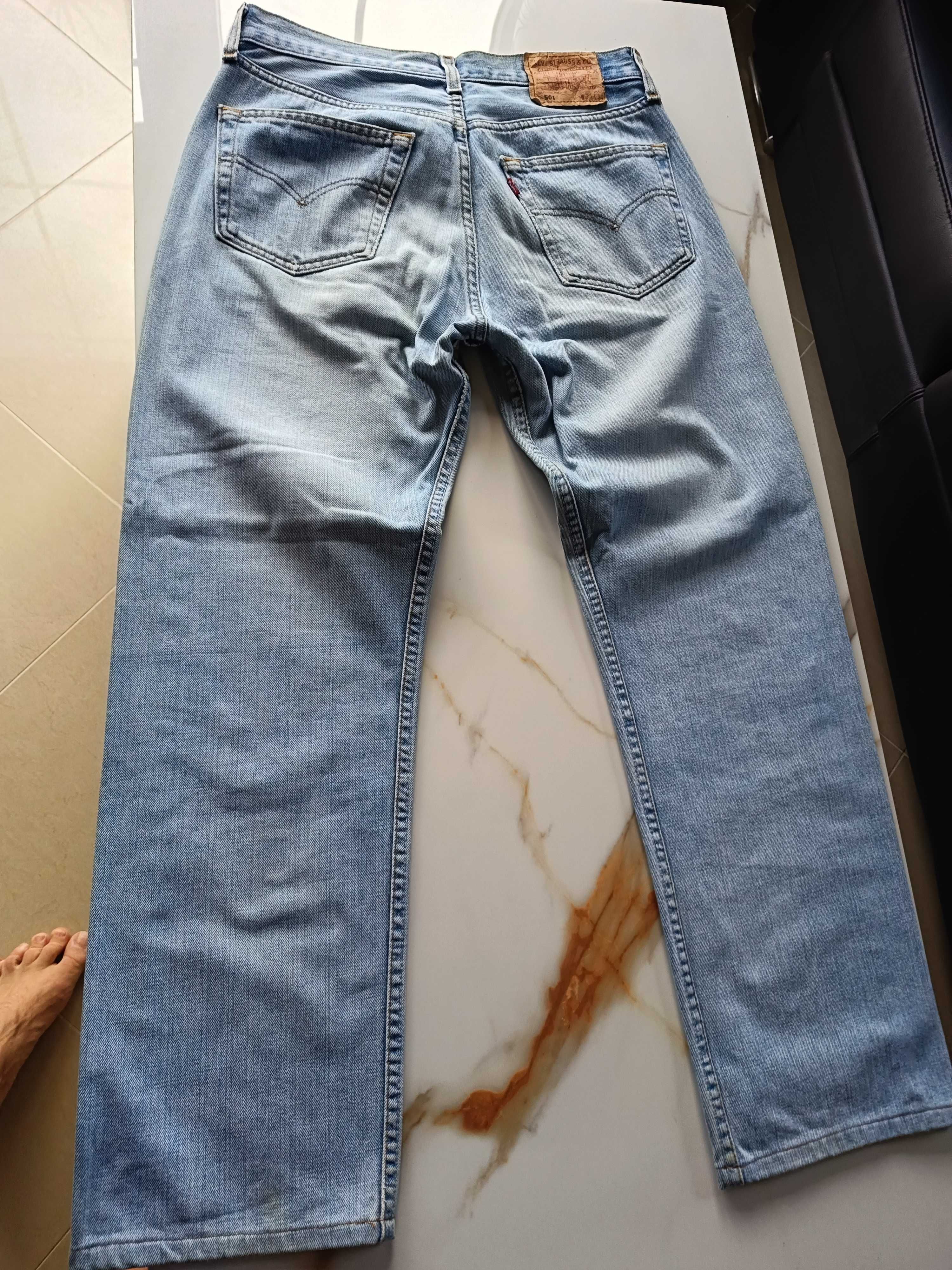 Spodnie Jeansowe" Levis 501"jasno niebieskie