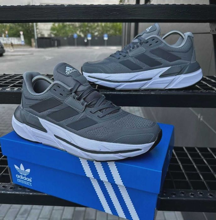 Кроссовки Адидас мужские Adidas сеточка серые
