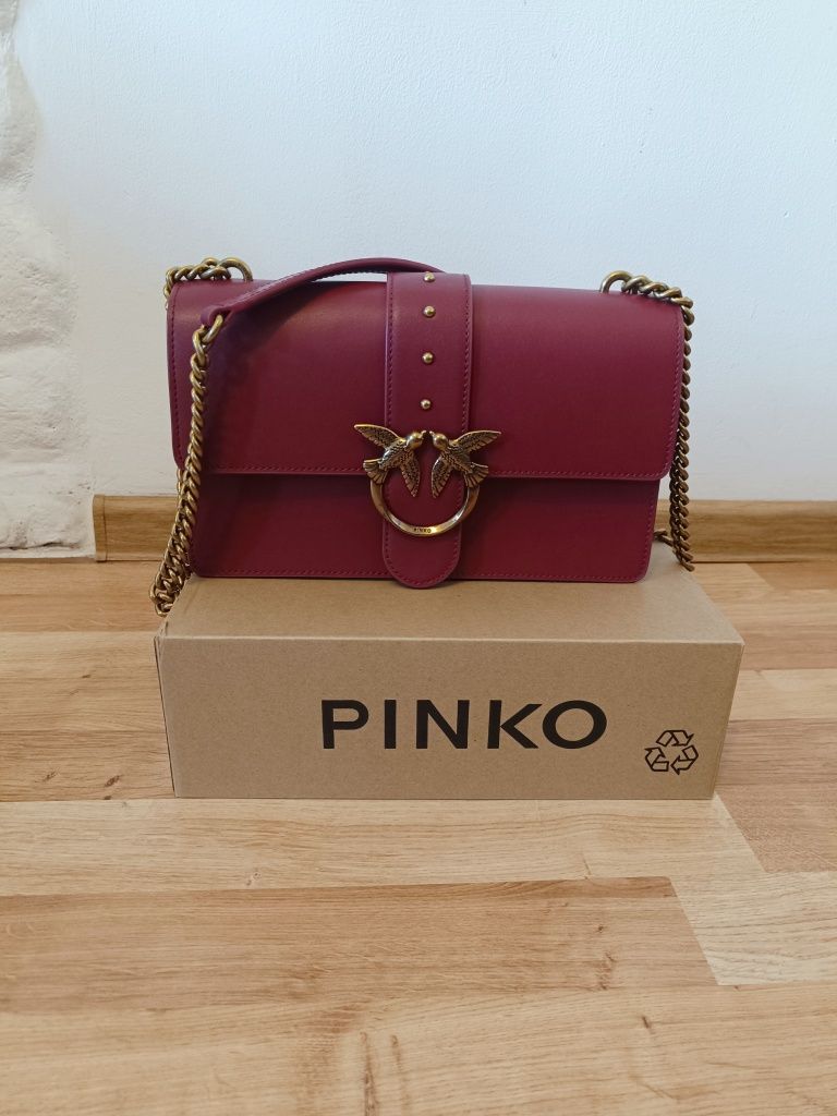 Torebka Pinko Love Classic Icon Simply skóra naturalna