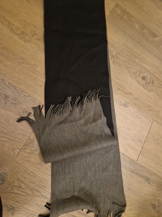 Szalik męski czarno szary dwustronny