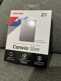 Dysk zewnętrzny TOSHIBA Canvio Slim 2TB USB srebrny HDTD320ES3EA