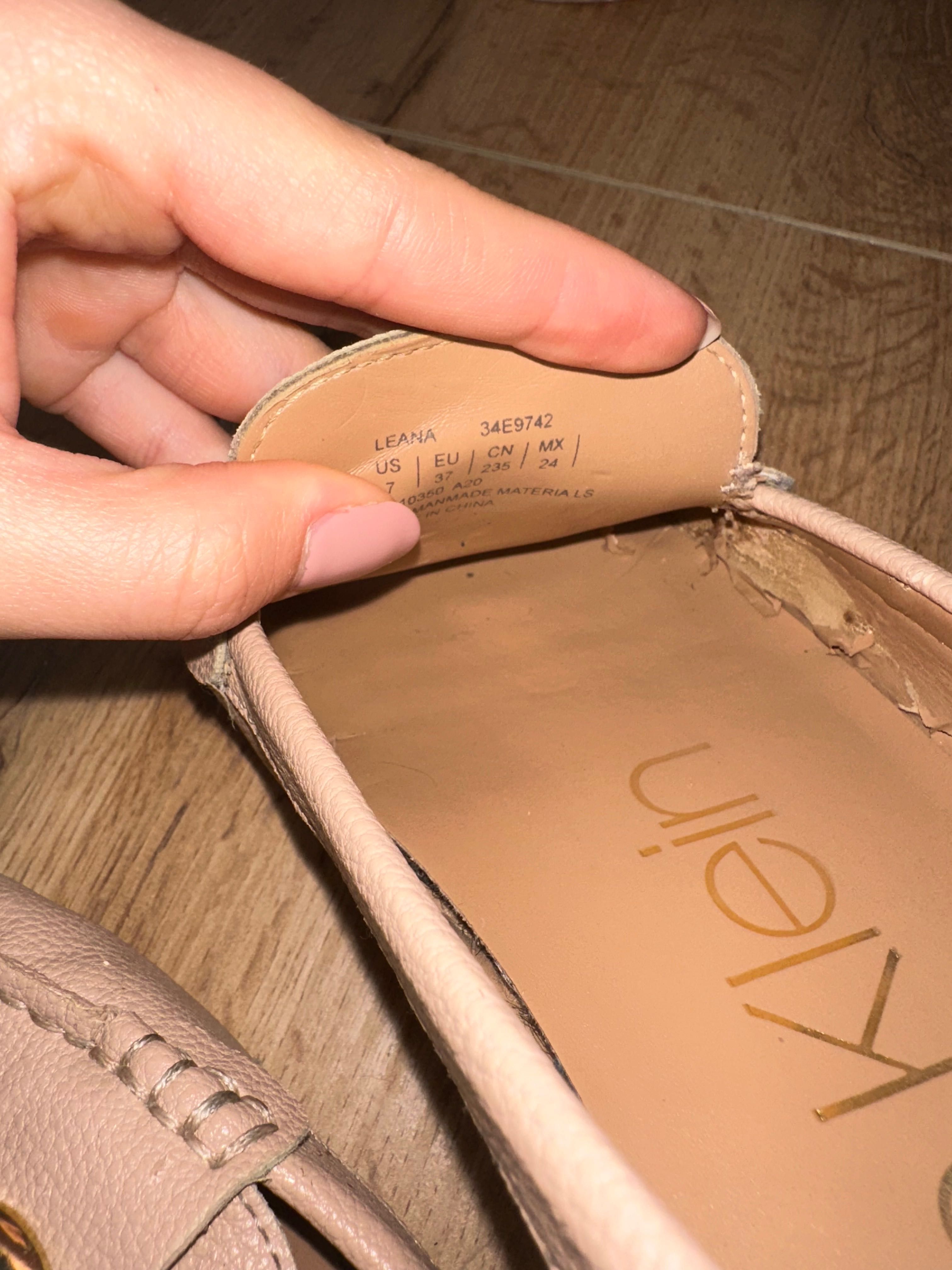 buty mokasyny baletki Calvin Klein r 37 wkładką 23,5cm używane