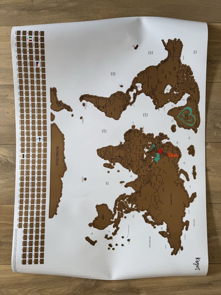 Mapa świata mapka zdrapka