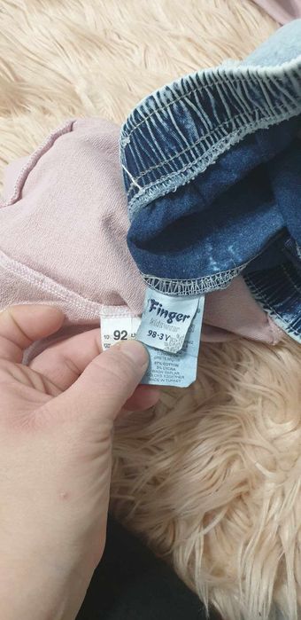 Krótkie Spodenki + opaska pin-up lato jeans, różowe roz.92