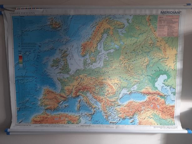 Mapa fizyczna Europy