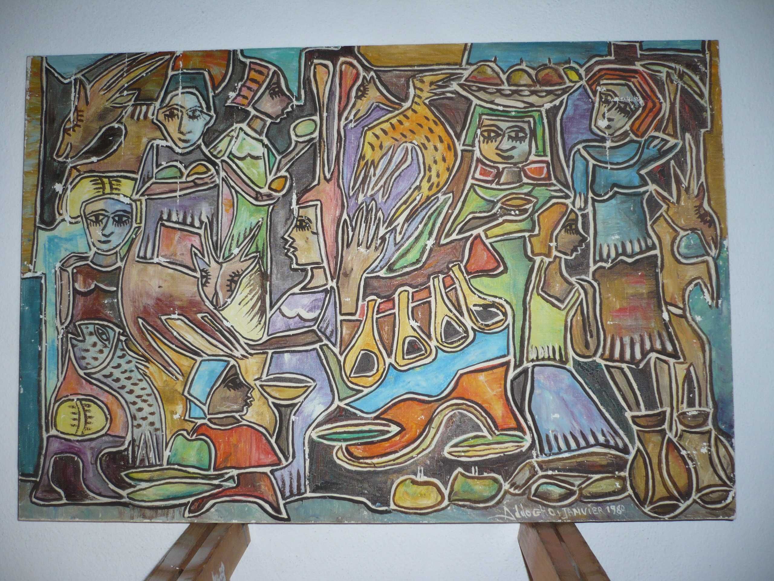 Quadro Pintura Africana