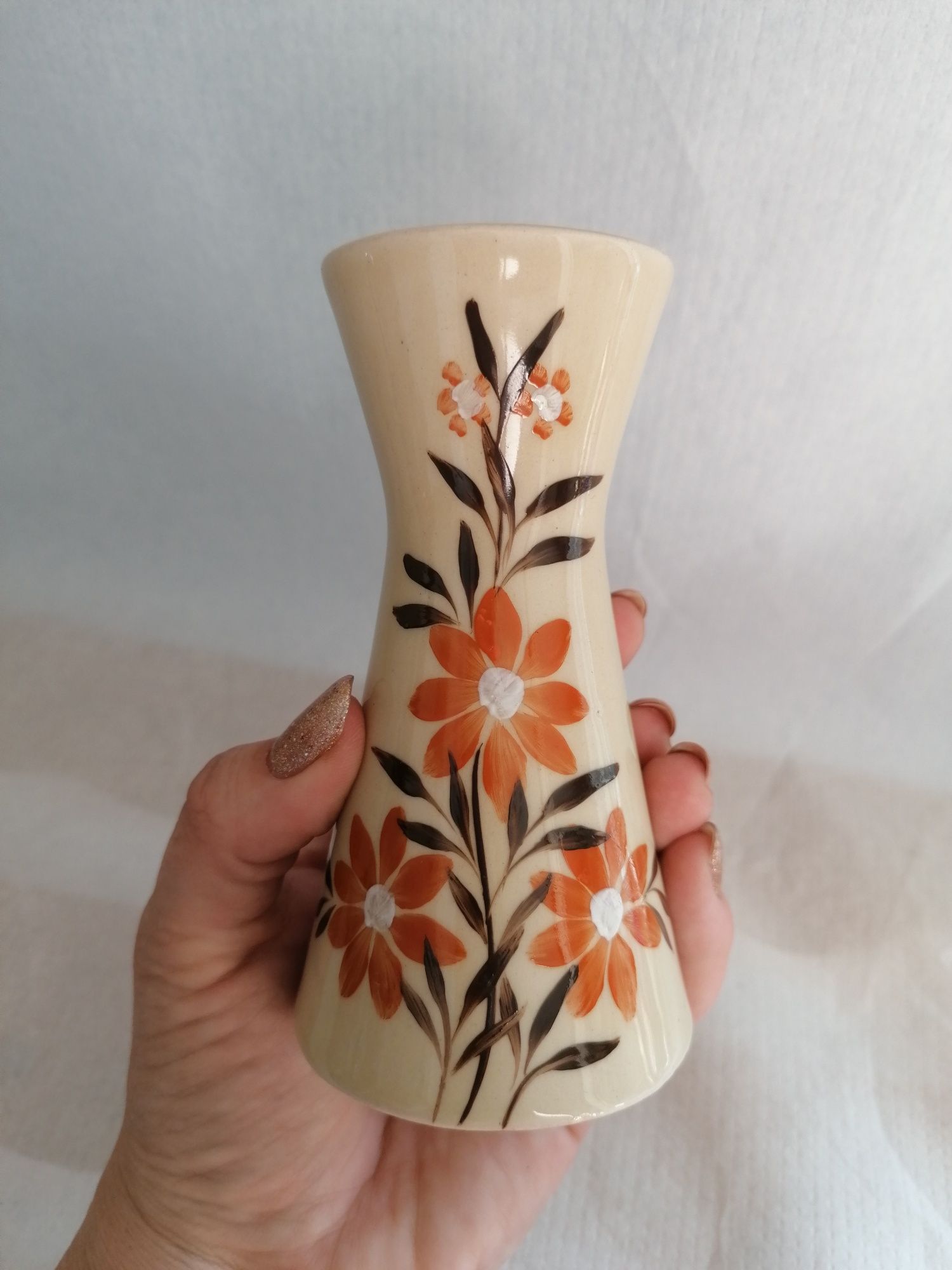 Ładny ręcznie malowany wazonik wazon Tułowice
