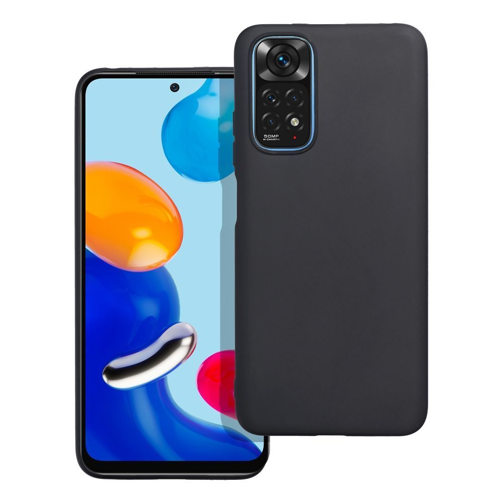 Etui Case Plecki Matt Do Xiaomi Redmi Note 11 / 11S Czarny + Szkło 9H