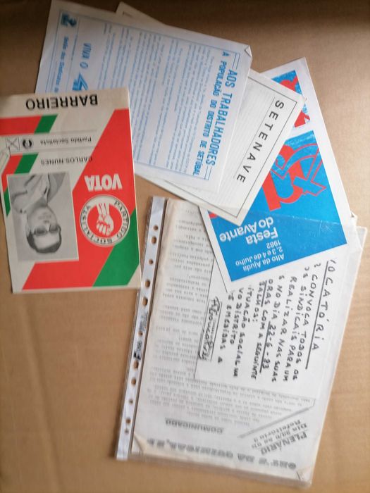 Lote Folhetos e Manifestos Política ANOS 80's P.S. - Intersindical etc