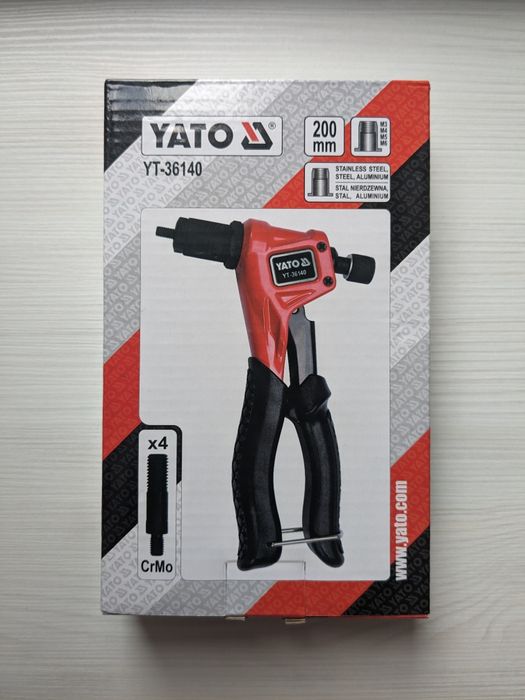 Різьбовий/Резьбовой заклепочник YATO YT-36140 (Заклепки, Нитогайки)