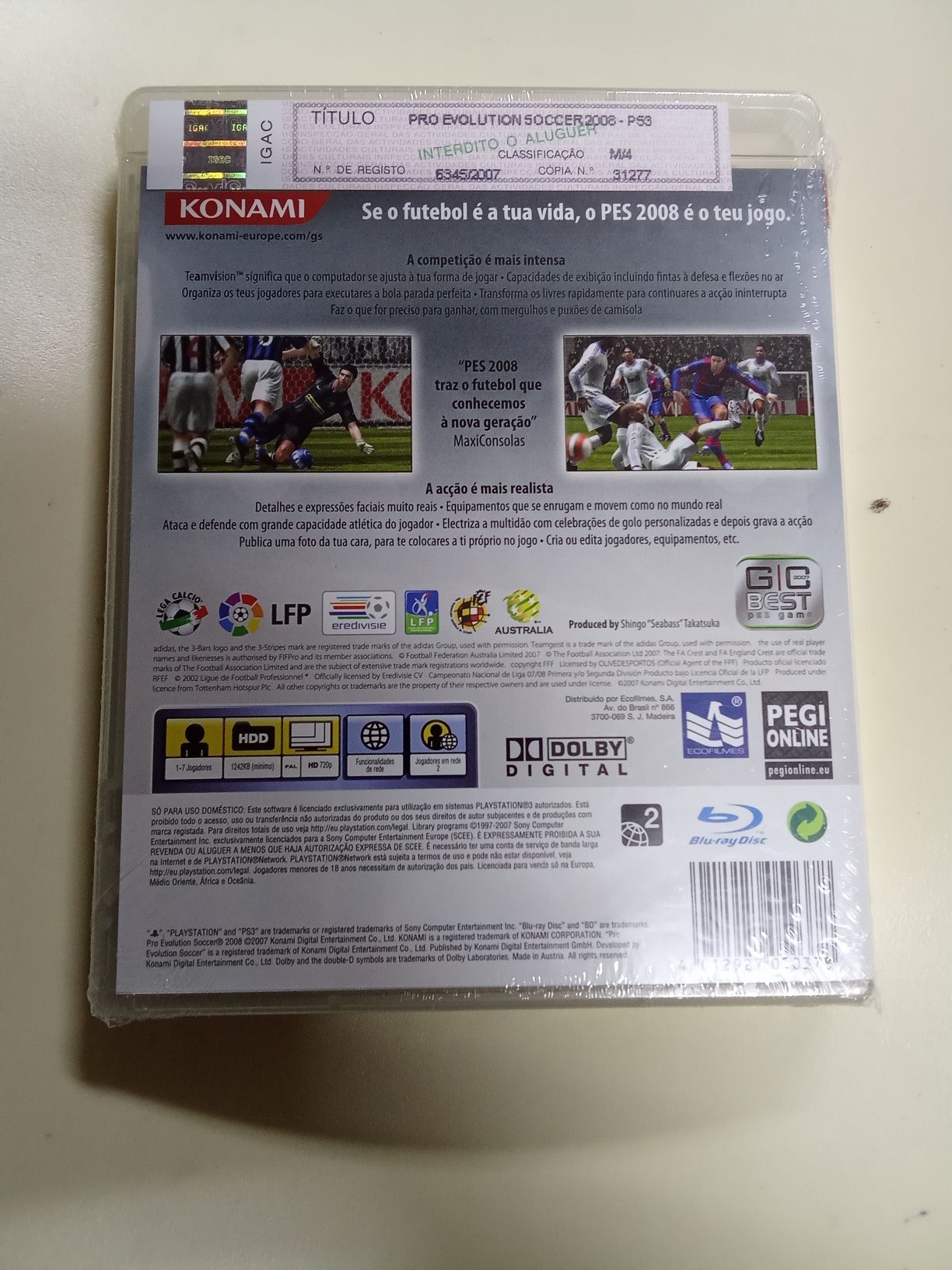 PlayStation 3 - PES 2008 ( novo e selado)