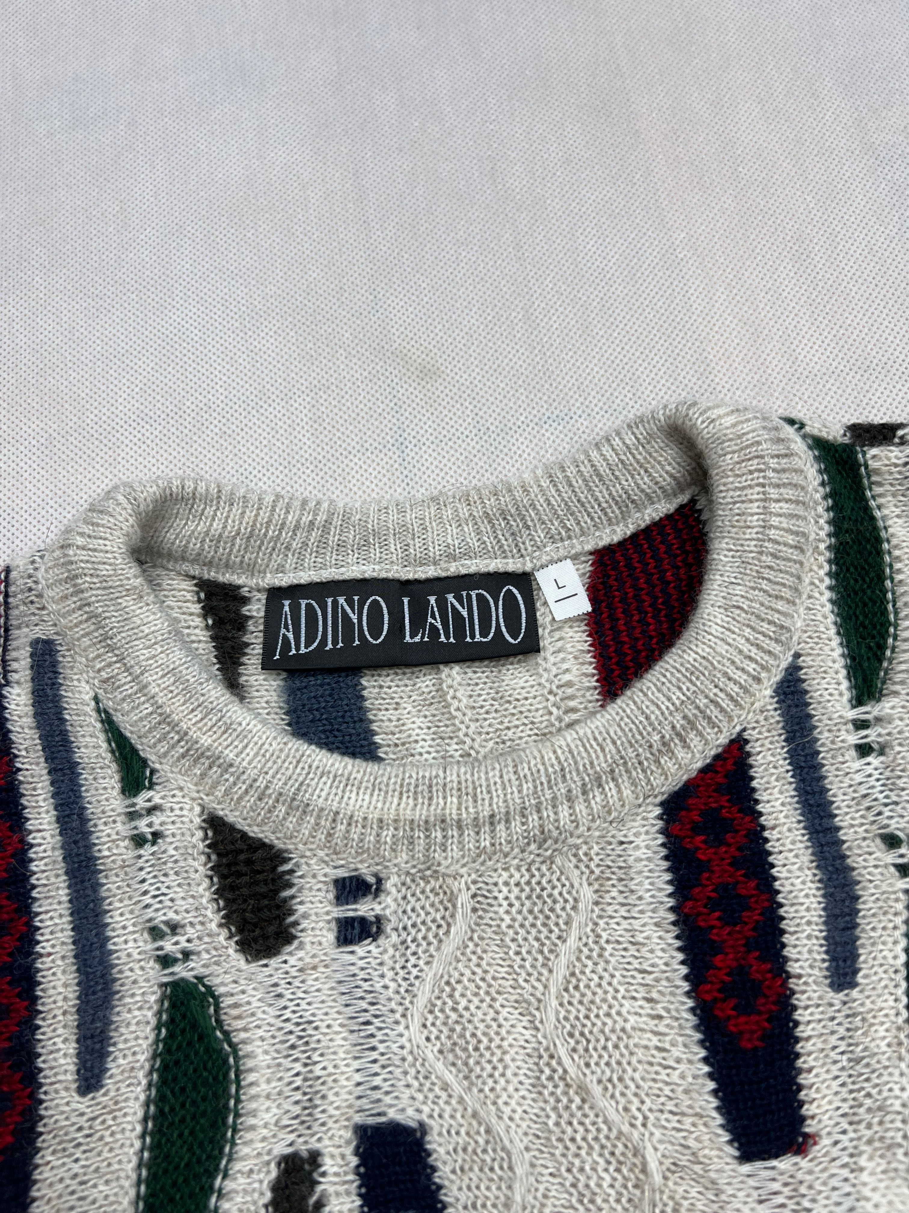 Knit Sweter Adino Lando alpaca / wool pattern coogi carlo colucci